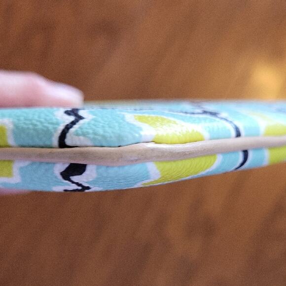 Kate Spade Geometric Blue and Yellow Tablet Holder / Zippered pouch - Picture 7 of 11